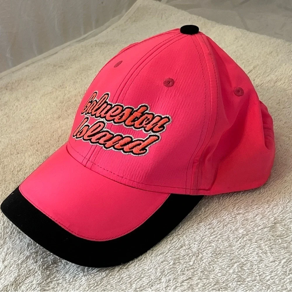 Galveston Island Girl's Adjustable Pink Beach Cap